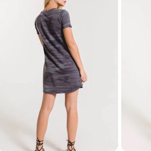 Z Supply Camo Print T-Shirt Dress Size Small - Picture 4 of 9